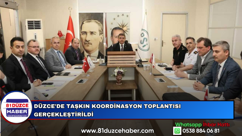 Düzce'de Taşkın Koordinasyon Toplantısı Gerçekleştirildi