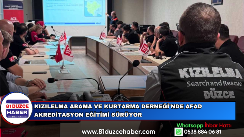 Kızılelma Arama ve Kurtarma Derneği'nde AFAD Akreditasyon Eğitimi Sürüyor