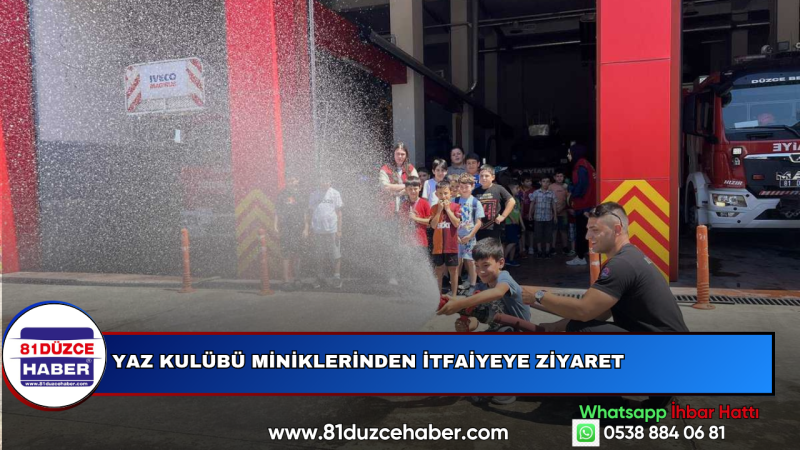 Yaz Kulübü Miniklerinden İtfaiyeye Ziyaret
