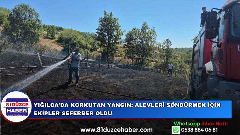 Yığılca'da Korkutan Yangın; Alevleri Söndürmek İçin Ekipler Seferber Oldu