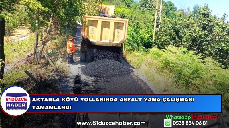 Aktarla Köyü Yollarında Asfalt Yama Çalışması Tamamlandı