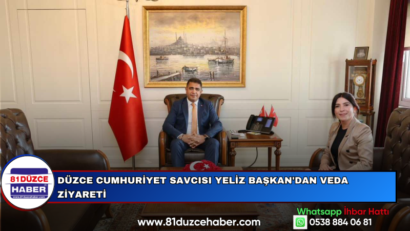 Düzce Cumhuriyet Savcısı Yeliz Başkan'dan Veda Ziyareti
