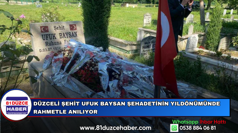 Düzceli Şehit Ufuk Baysan Şehadetinin Yıldönümünde Rahmetle Anılıyor