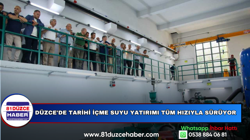 Düzce'de Tarihi İçme Suyu Yatırımı Tüm Hızıyla Sürüyor