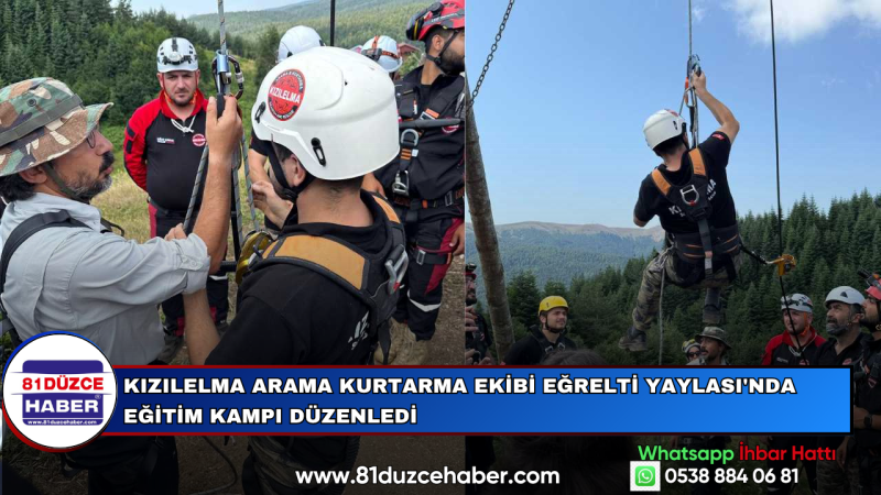 Kızılelma Arama Kurtarma Ekibi Eğrelti Yaylası'nda Eğitim Kampı Düzenledi