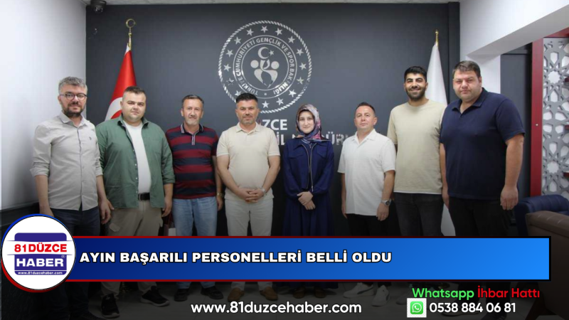 Ayın Başarılı Personelleri Belli Oldu