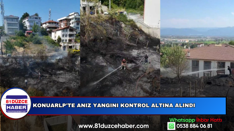 Konuarlp'te Anız Yangını Kontrol Altına Alındı