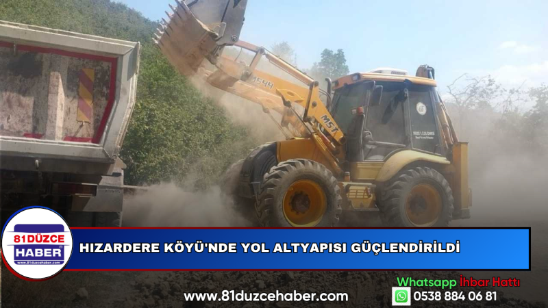 Hızardere Köyü'nde Yol Altyapısı Güçlendirildi