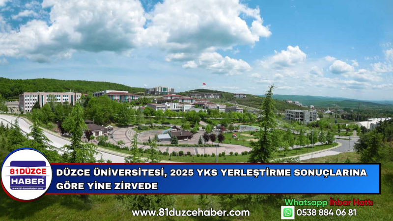 Düzce Üniversitesi, 2025 YKS Yerleştirme Sonuçlarına Göre Yine Zirvede