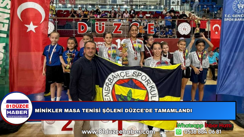 Minikler Masa Tenisi Şöleni Düzce'de Tamamlandı