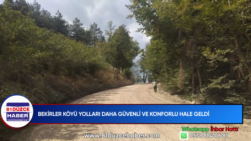 Bekirler Köyü Yolları Daha Güvenli ve Konforlu Hale Geldi