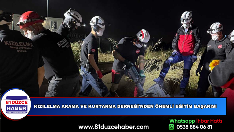 KIZILELMA Arama ve Kurtarma Derneği'nden Önemli Eğitim Başarısı