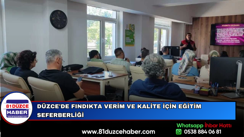 Düzce'de Fındıkta Verim ve Kalite İçin Eğitim Seferberliği
