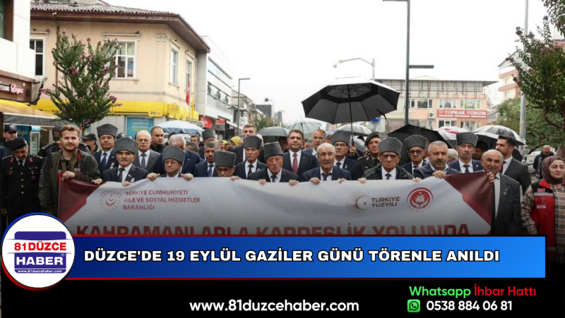 Düzce'de 19 Eylül Gaziler Günü Törenle Anıldı