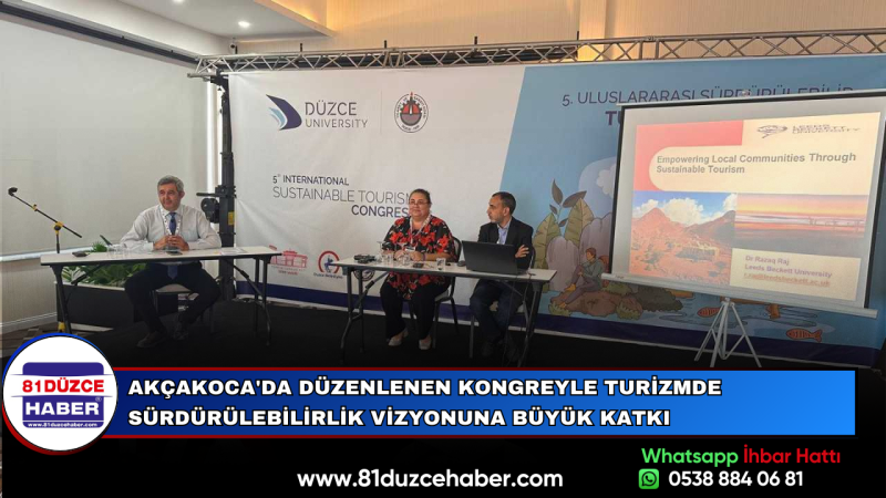 Akçakoca'da Düzenlenen Kongreyle Turizmde Sürdürülebilirlik Vizyonuna Büyük Katkı