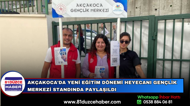 Akçakoca'da Yeni Eğitim Dönemi Heyecanı Gençlik Merkezi Standında Paylaşıldı