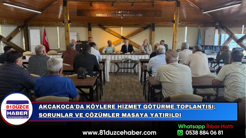 Akçakoca'da Köylere Hizmet Götürme Toplantısı; Sorunlar ve Çözümler Masaya Yatırıldı