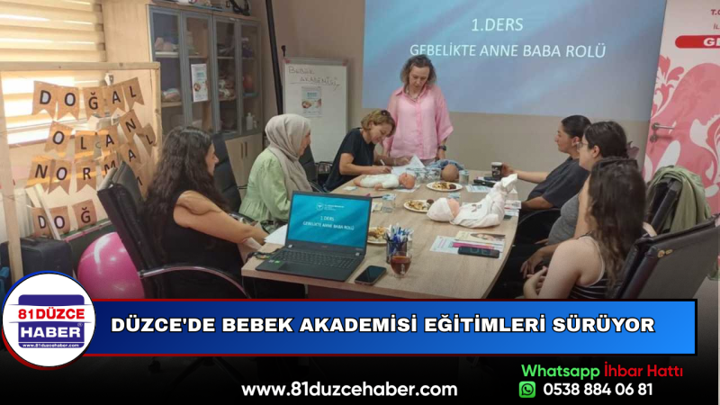 Düzce'de Bebek Akademisi Eğitimleri Sürüyor