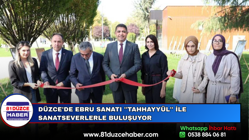 Düzce'de Ebru Sanatı ''Tahhayyül'' ile Sanatseverlerle Buluşuyor