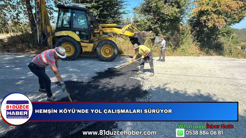 Hemşin Köyü'nde Yol Çalışmaları Sürüyor
