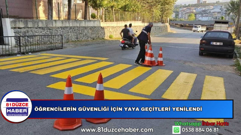 Öğrencilerin Güvenliği İçin Yaya Geçitleri Yenilendi