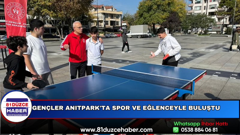 Gençler Anıtpark'ta Spor ve Eğlenceyle Buluştu
