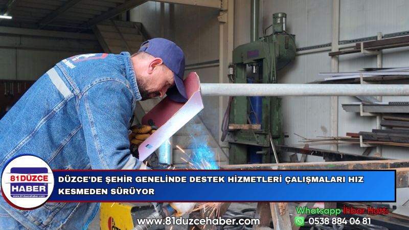 Düzce'de Şehir Genelinde Destek Hizmetleri Çalışmaları Hız Kesmeden Sürüyor