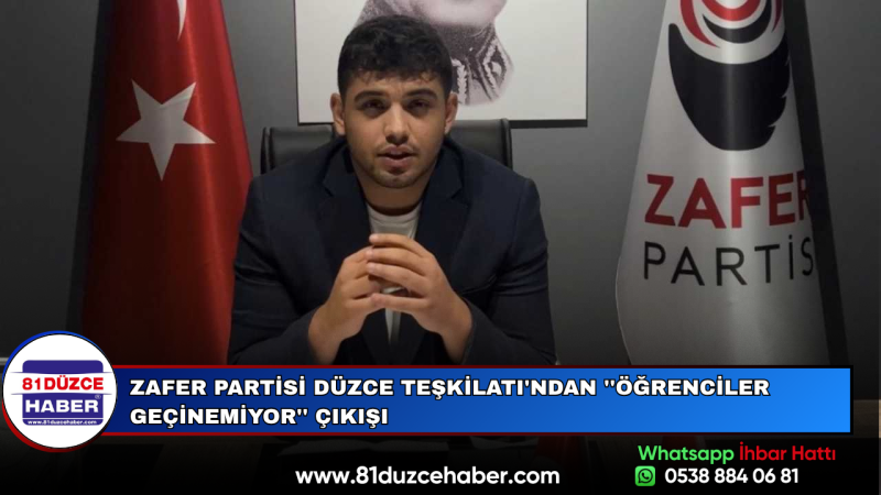 Zafer Partisi Düzce Teşkilatı'ndan ''Öğrenciler Geçinemiyor'' Çıkışı