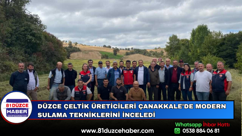 Düzce Çeltik Üreticileri Çanakkale'de Modern Sulama Tekniklerini İnceledi