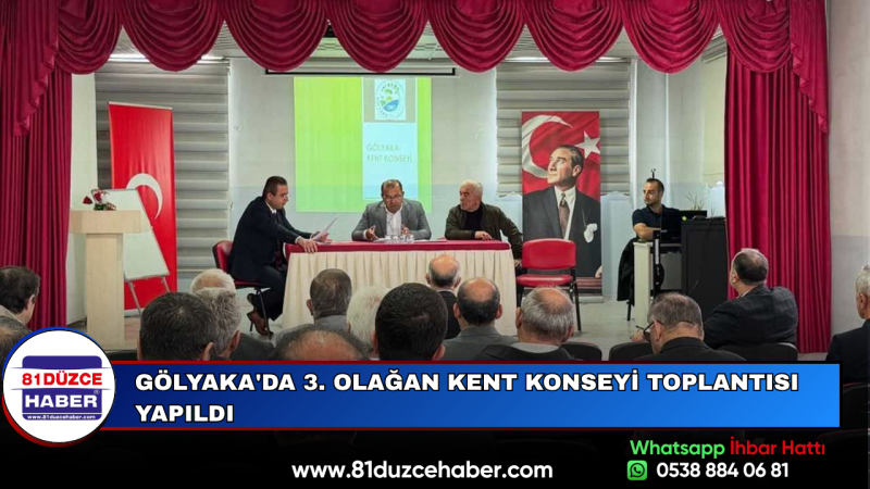 Gölyaka'da 3. Olağan Kent Konseyi Toplantısı Yapıldı