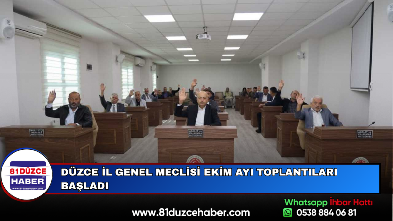 Düzce İl Genel Meclisi Ekim Ayı Toplantıları Başladı