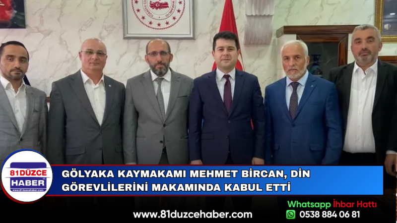 Gölyaka Kaymakamı Mehmet Bircan, Din Görevlilerini Makamında Kabul Etti