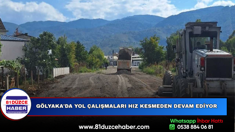 Gölyaka'da Yol Çalışmaları Hız Kesmeden Devam Ediyor
