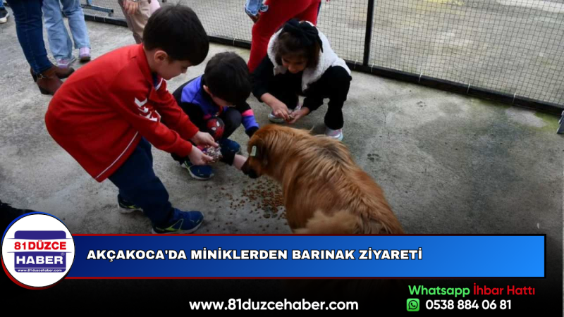 Akçakoca'da Miniklerden Barınak Ziyareti