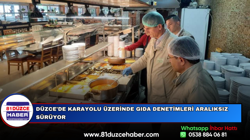 Düzce'de Karayolu Üzerinde Gıda Denetimleri Aralıksız Sürüyor