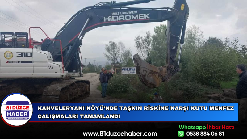 Kahveleryanı Köyü'nde Taşkın Riskine Karşı Kutu Menfez Çalışmaları Tamamlandı