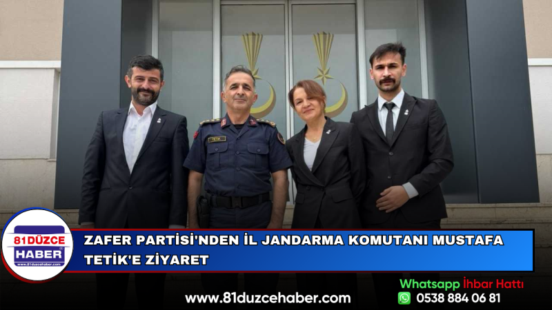 Zafer Partisi'nden İl Jandarma Komutanı Mustafa Tetik'e Ziyaret