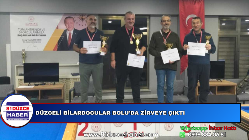 Düzceli Bilardocular Bolu'da Zirveye Çıktı