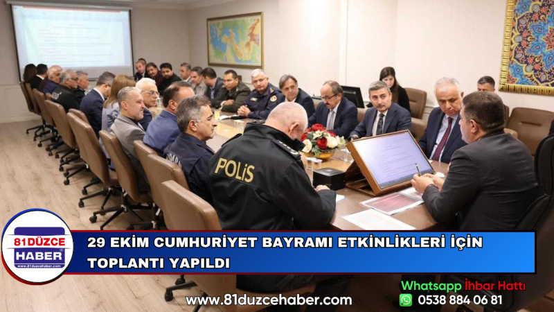 29 Ekim Cumhuriyet Bayramı Etkinlikleri İçin Toplantı Yapıldı