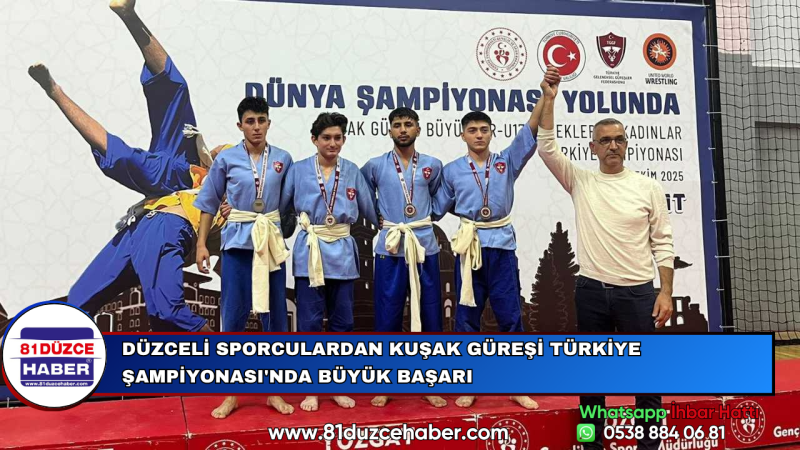 Düzceli Sporculardan Kuşak Güreşi Türkiye Şampiyonası'nda Büyük Başarı