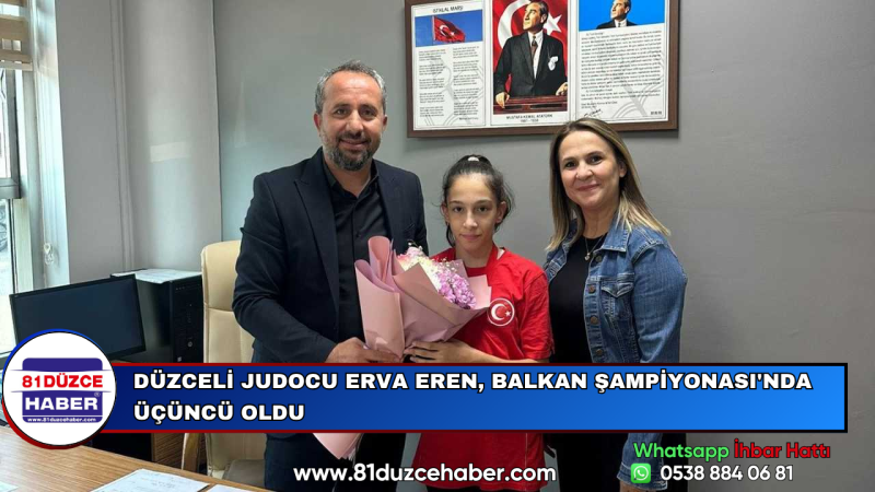 Düzceli Judocu Erva Eren, Balkan Şampiyonası'nda Üçüncü Oldu