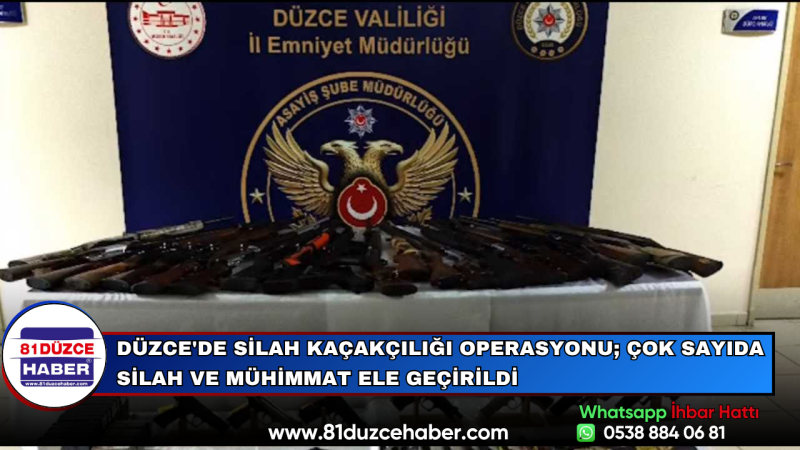 Düzce'de Silah Kaçakçılığı Operasyonu; Çok Sayıda Silah ve Mühimmat Ele Geçirildi