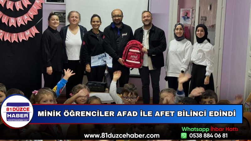 Minik Öğrenciler AFAD ile Afet Bilinci Edindi