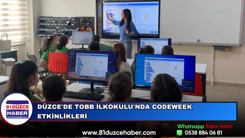 Düzce'de TOBB İlkokulu'nda CodeWeek Etkinlikleri