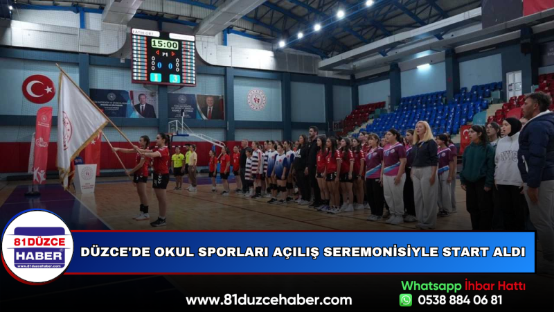Düzce'de Okul Sporları Açılış Seremonisiyle Start Aldı
