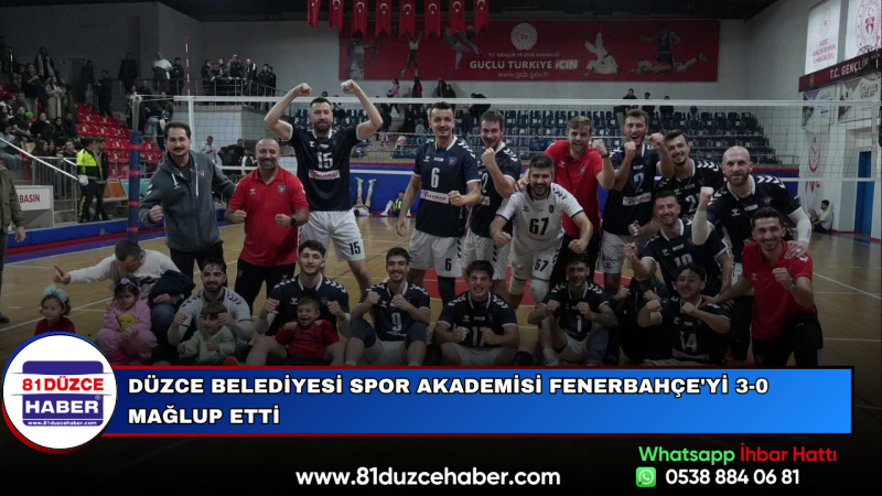 Düzce Belediyesi Spor Akademisi Fenerbahçe'yi 3-0 Mağlup Etti