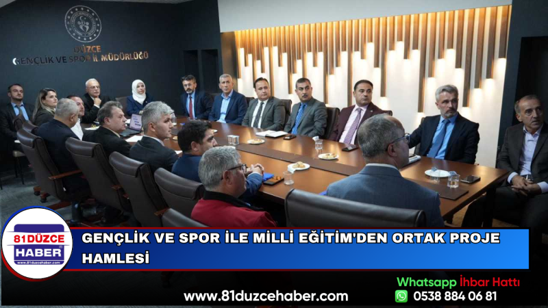Gençlik ve Spor ile Milli Eğitim'den Ortak Proje Hamlesi