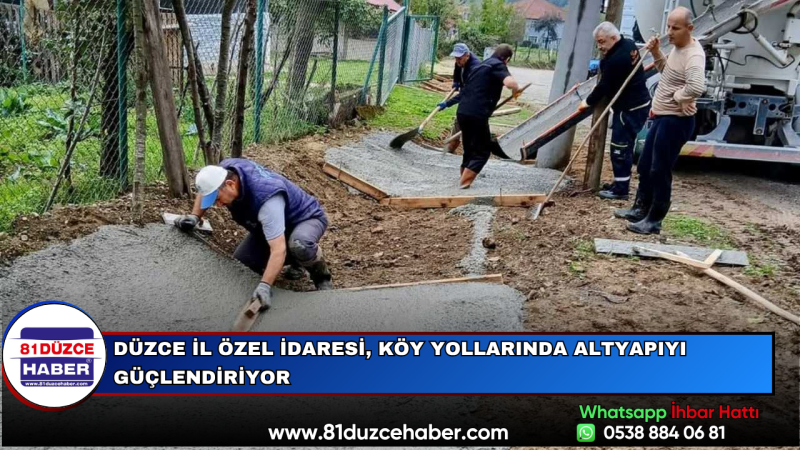 Düzce İl Özel İdaresi, Köy Yollarında Altyapıyı Güçlendiriyor