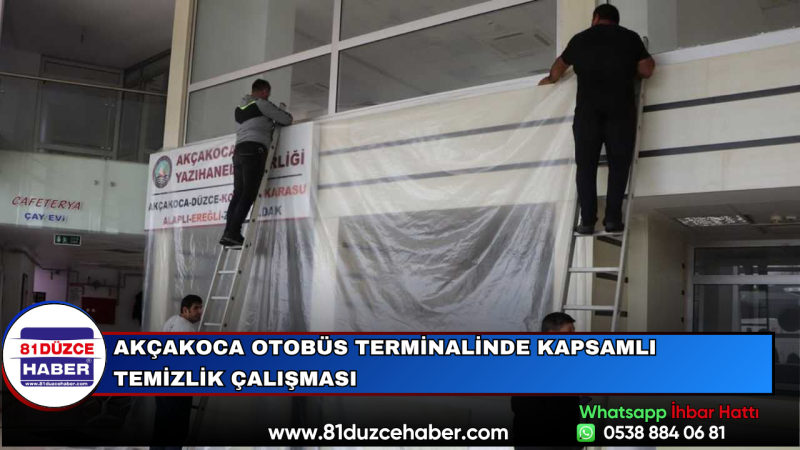 Akçakoca Otobüs Terminalinde Kapsamlı Temizlik Çalışması