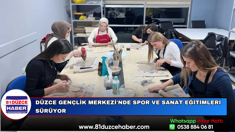 Düzce Gençlik Merkezi'nde Spor ve Sanat Eğitimleri Sürüyor